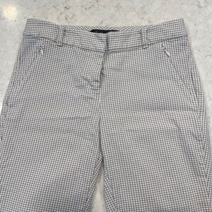 The Limited white with black plaid skinny pants